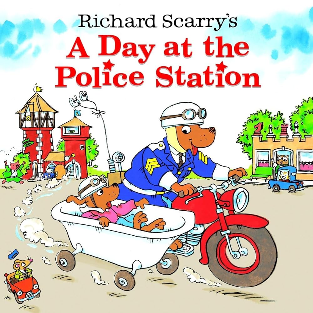 Richard Scarry's A Day at the Police Station (Look-Look) cover image